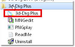 3d-Dig plus Start Menu Item.