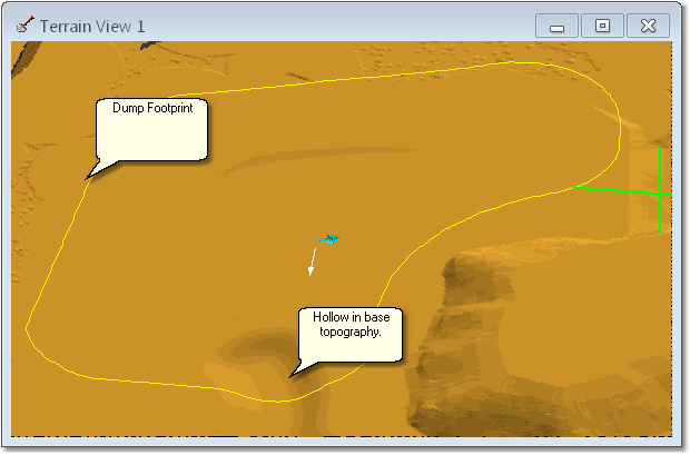 Dump Surface base topography and Footprint.