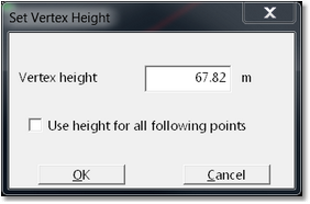 Set Vertex Height dialog.