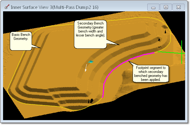 Dump Surface with Multiple Bench Geometry.