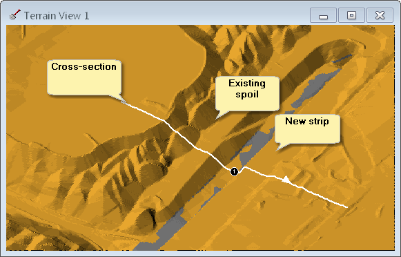 Rehandle, original terrain data as imported.