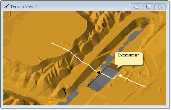 Rehandle - topography after excavation.