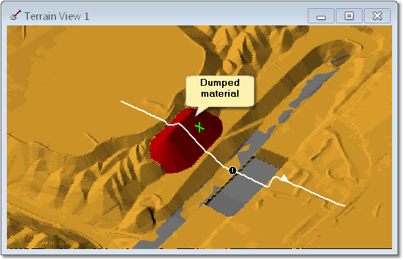 Rehandle - topography after excavation and dumping.