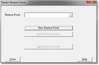 Terrain Restore Points Dialog.