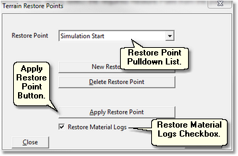 Terrain Restore Point Dialog - Applying Restore Point.