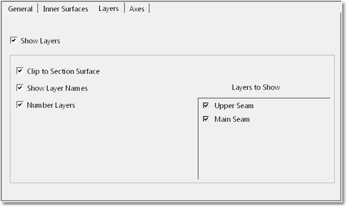 Section Settings Layers Page.