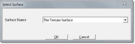 Surface Select dialog.