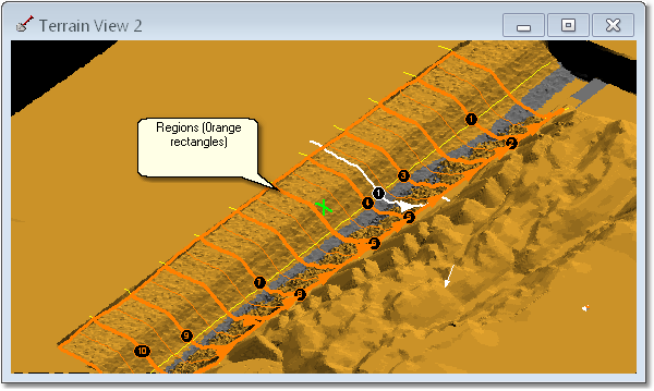 Complete set of Dozer Regions for Simulation.