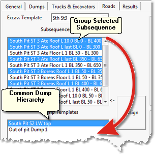 Group selected Subsequences and Common Dump Hierarchy