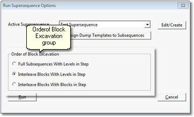 order of block excavation 1 UM 1