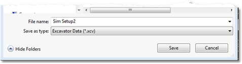 File Save As Excavator