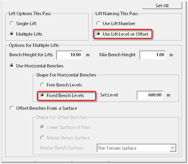 Bench Parameters for Steep Dip Excavation.