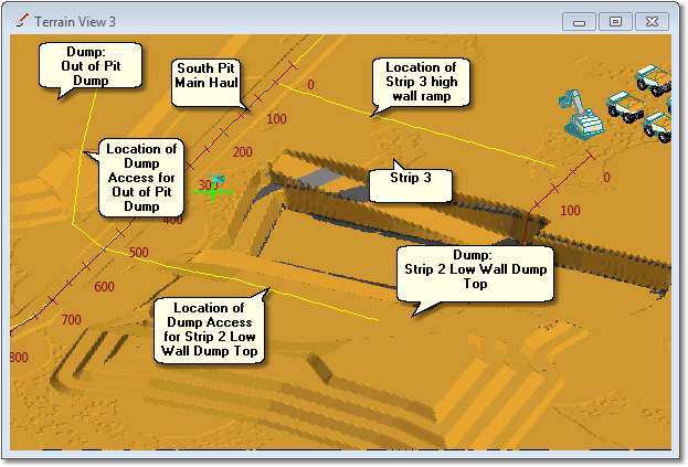 Hybrid Roads Example, Main Haul and Accesses for Upper Passes.