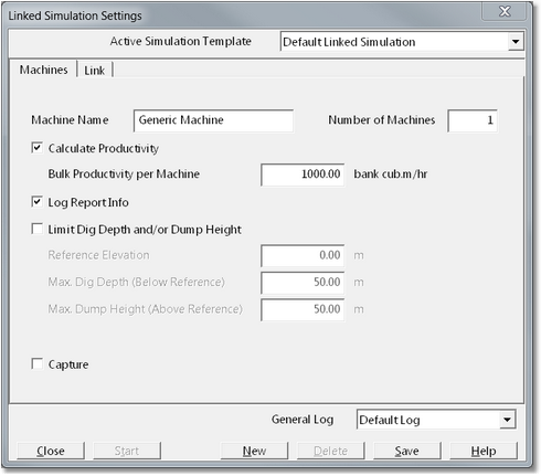 Linked Simulation dialog.