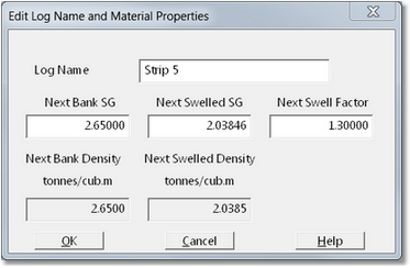 New Log dialog.