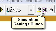 Simulation Settings Toolbar Button.